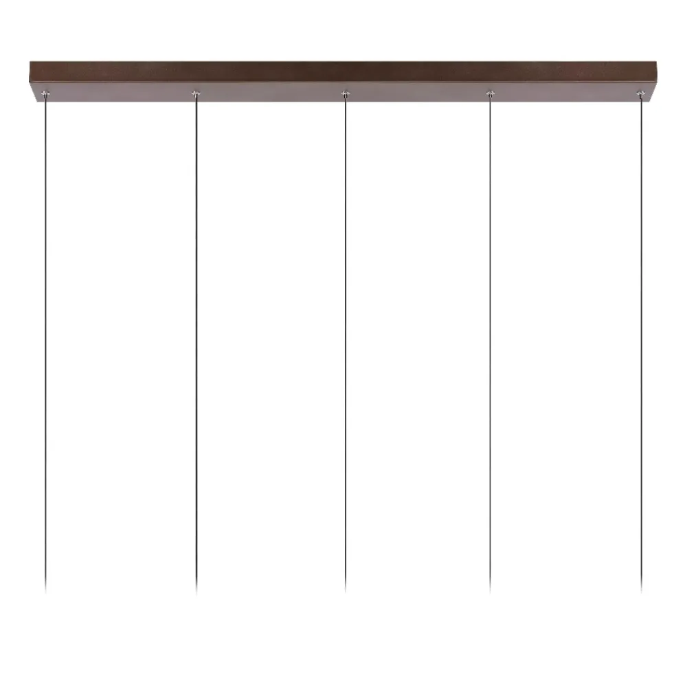 Lampadari Moderni-Selezionato da Mazzolaluce Lampadario 5 luci a sospensione caffe oro per ala da pranzo moderna
