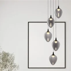 Lampadari Moderni-Selezionato da Mazzolaluce Lampadario 5 luci moderno led 3000k vetro