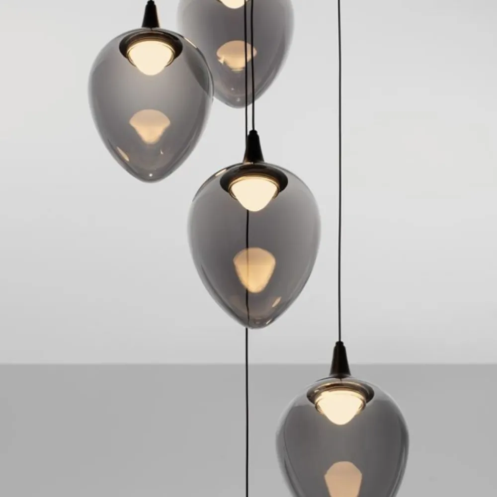 Lampadari Moderni-Selezionato da Mazzolaluce Lampadario 5 luci moderno led 3000k vetro