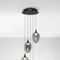 Lampadari Moderni-Selezionato da Mazzolaluce Lampadario 5 luci moderno led 3000k vetro