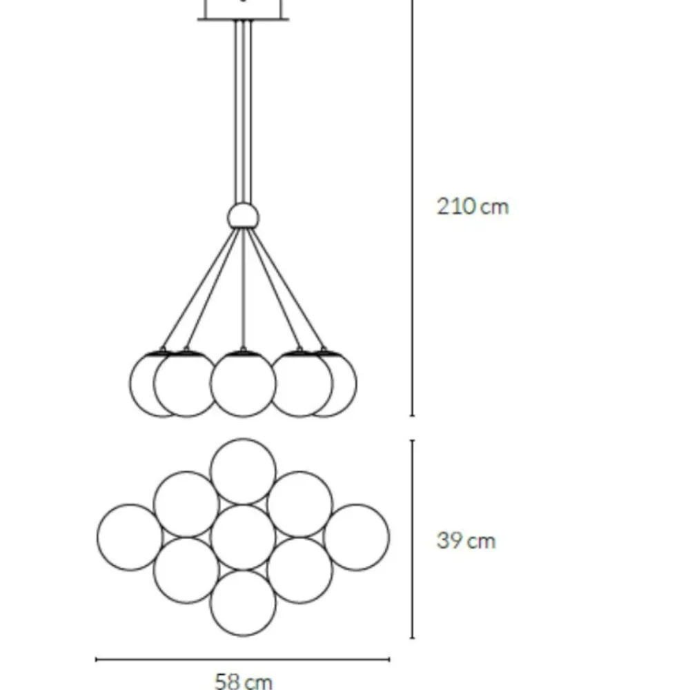 Lampadari Moderni-Vivida International Lampadario 9 luci oro per soggiorno moderno vivida pearl