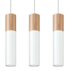 Lampadari Cucina-Selezionato da Mazzolaluce Lampadario 3 luci per cucina bianco legno