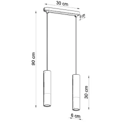 Lampadari Cucina-Selezionato da Mazzolaluce Lampadario 2 luci per isola cucina bianco legno