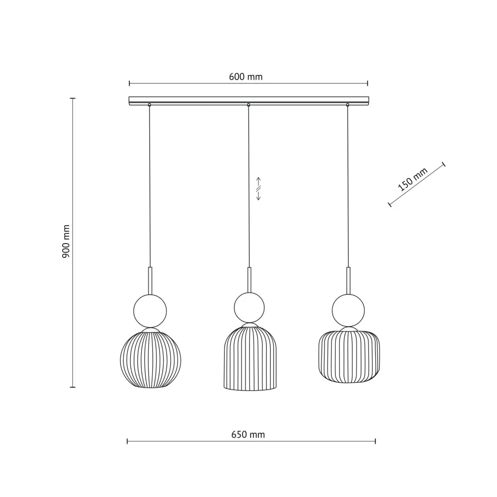 Lampadari Moderni-Selezionato da Mazzolaluce lampadario 3 luci vetri ambra verde per sala da pranzo