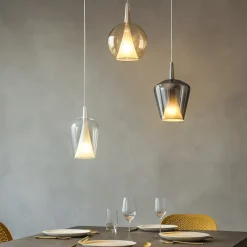 Lampadari Moderni-Selezionato da Mazzolaluce Lampadario 3 luci vetri multicolor per soggiorno