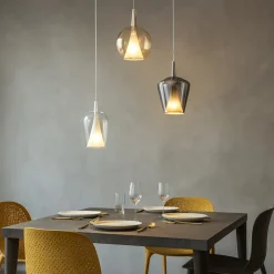 Lampadari Moderni-Selezionato da Mazzolaluce Lampadario 3 luci vetri multicolor per soggiorno