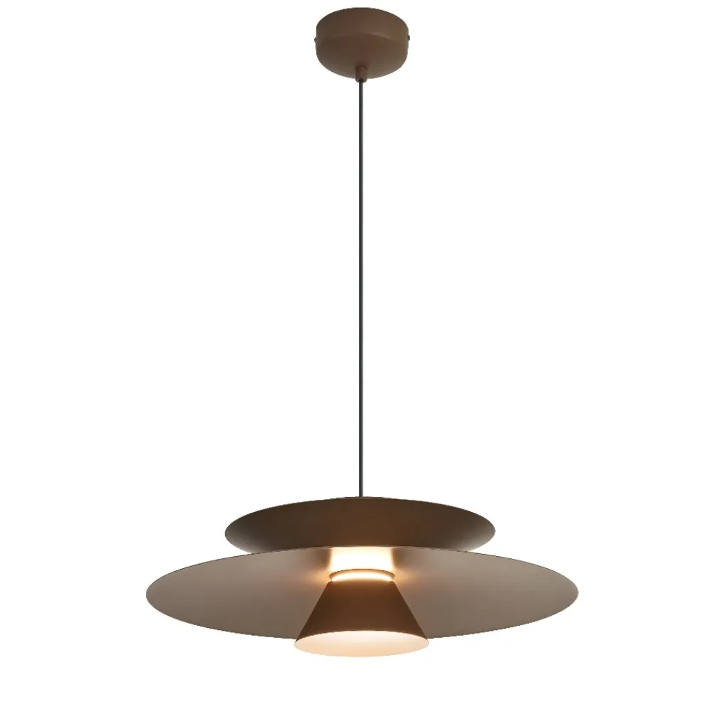 Lampadari Cucina-Selezionato da Mazzolaluce Lampadario marrone caffe design per tavolo cucina sala da pranzo