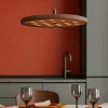 Lampadari Moderni-Selezionato da Mazzolaluce Lampadario marrone led per ristoranti design moderno fonoassorbente