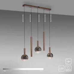Lampadari Cucina-Selezionato da Mazzolaluce Lampadario marrone sfere a sospensione per cucina moderna