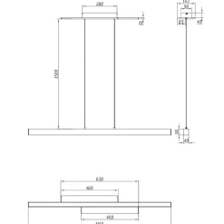 Lampadari Cucina-Selezionato da Mazzolaluce Lampadario minimal da cucina led 3000k rettangolare