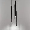 Lampadari Moderni-Selezionato da Mazzolaluce Lampadario moderno a cascata per salotto led 27w 3000k nero