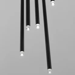 Lampadari Moderni-Selezionato da Mazzolaluce Lampadario moderno a cascata per salotto led 27w 3000k nero