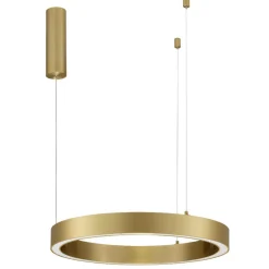 Lampadari Moderni-Selezionato da Mazzolaluce Lampadario moderno ad anello oro led 3000k dimmerabile