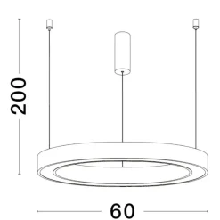 Lampadari Moderni-Selezionato da Mazzolaluce Lampadario moderno ad anello oro led 3000k dimmerabile