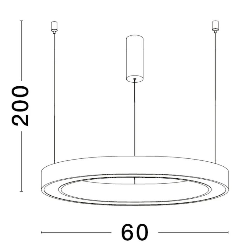 Lampadari Moderni-Selezionato da Mazzolaluce Lampadario moderno ad anello oro led 3000k dimmerabile