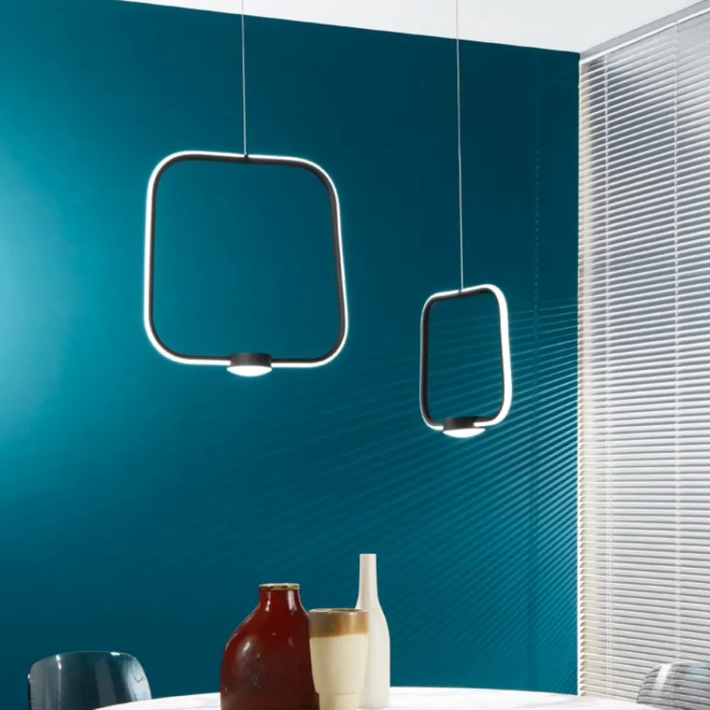Lampadari Moderni-Ondaluce Lampadario moderno alfa pc nero led