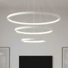 Lampadari Moderni-Selezionato da Mazzolaluce Lampadario moderno 3 anelli bianchi led 108w 3000k dimmerabile