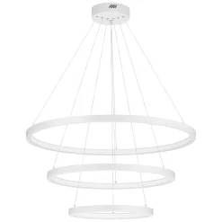 Lampadari Moderni-Selezionato da Mazzolaluce Lampadario moderno 3 anelli bianchi led 108w 3000k dimmerabile