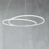 Lampadari Moderni-Selezionato da Mazzolaluce Lampadario moderno anelli intrecciati bianco led 3000k