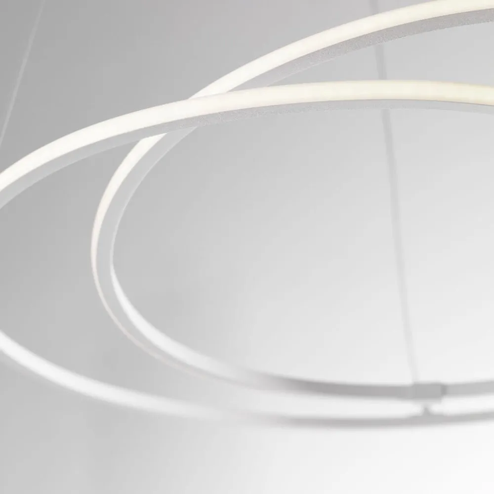 Lampadari Moderni-Selezionato da Mazzolaluce Lampadario moderno anelli intrecciati bianco led 3000k