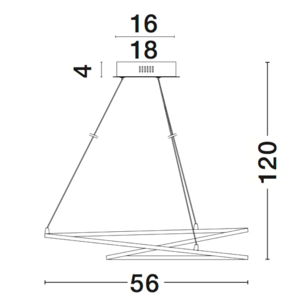 Lampadari Moderni-Selezionato da Mazzolaluce Lampadario moderno anelli intrecciati bianco led 3000k