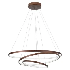 Lampadari Moderni-Selezionato da Mazzolaluce Lampadario moderno anelli led marrone 3000k per soggiorno