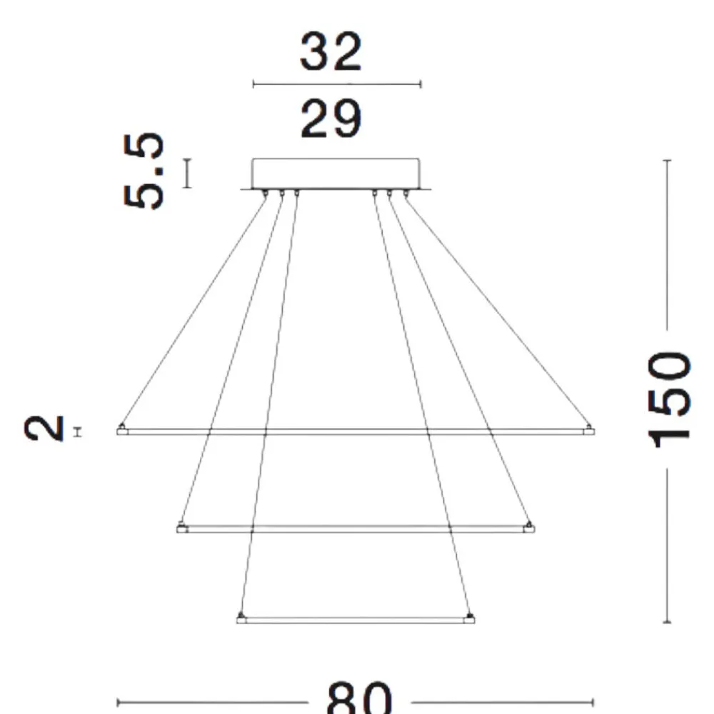 Lampadari Moderni-Selezionato da Mazzolaluce Lampadario moderno anelli led marrone 3000k per soggiorno