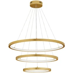 Lampadari Moderni-Selezionato da Mazzolaluce Lampadario moderno 3 anelli led 3000k dimmerabile oro