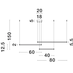 Lampadari Moderni-Selezionato da Mazzolaluce Lampadario moderno 3 anelli oro led 3000k dimmerabile per salone