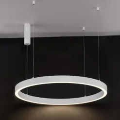 Lampadari Moderni-Selezionato da Mazzolaluce Lampadario moderno anello bianco led 3000k 1000 cm
