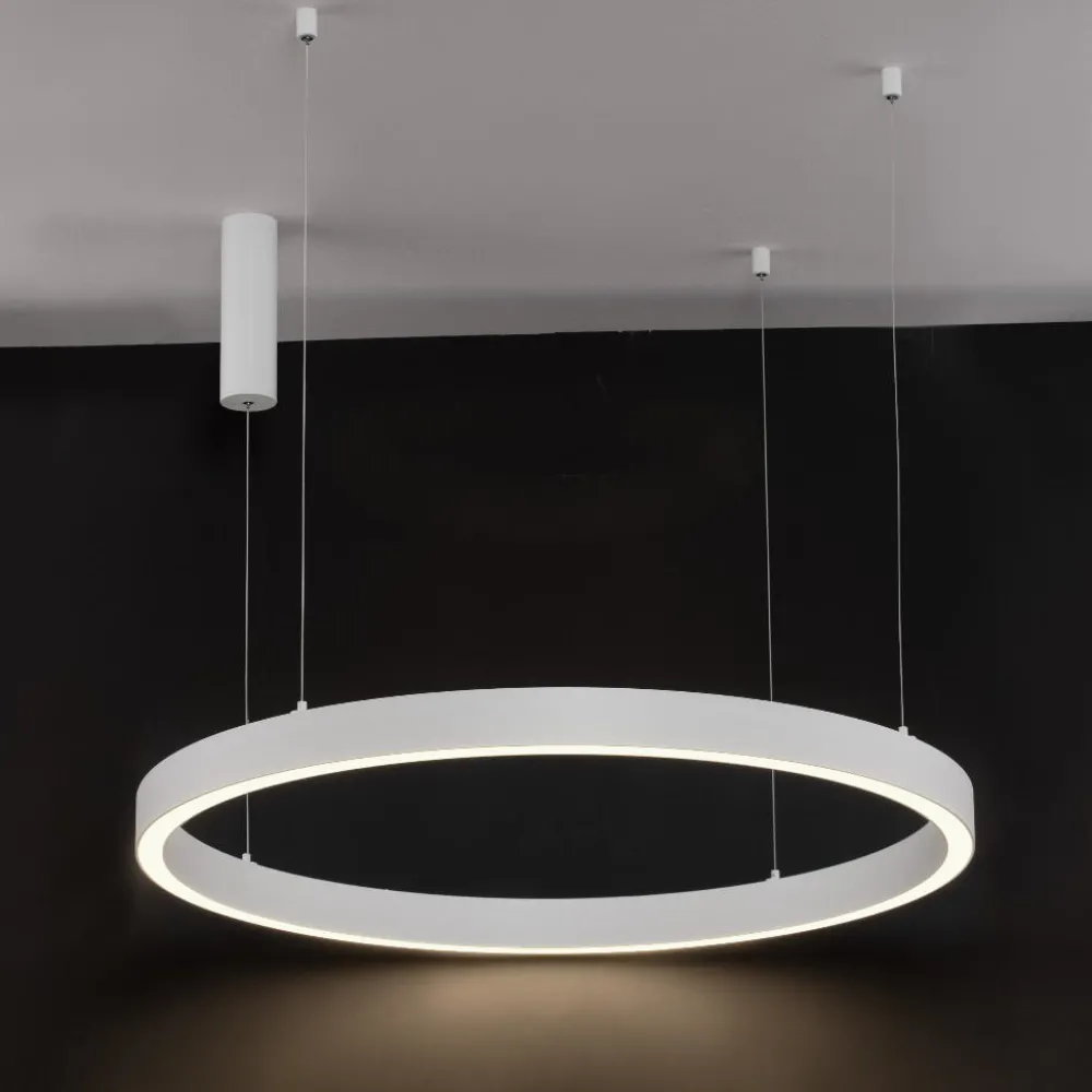 Lampadari Moderni-Selezionato da Mazzolaluce Lampadario moderno anello bianco led 3000k 1000 cm