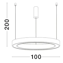 Lampadari Moderni-Selezionato da Mazzolaluce Lampadario moderno anello bianco led 3000k 1000 cm