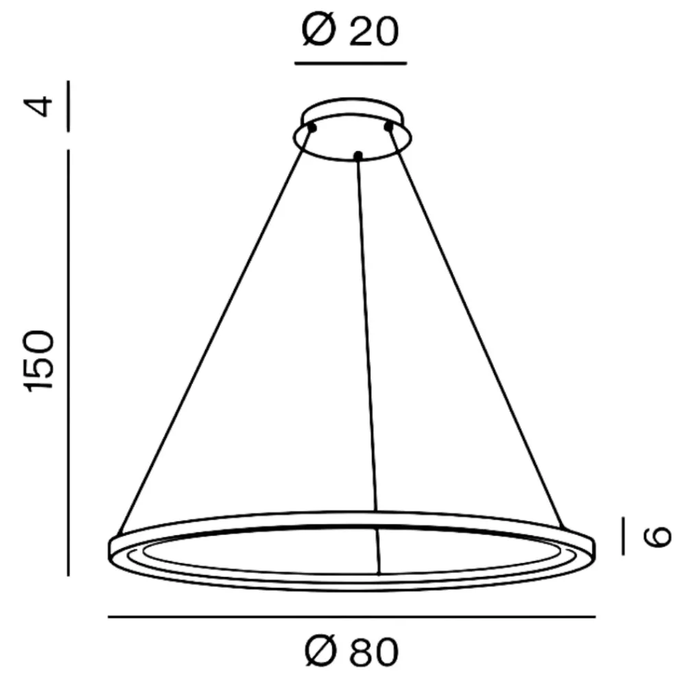 Lampadari Moderni-Perenz Illuminazione Lampadario moderno anello edge perenz led 86w 3000k grigio titanio