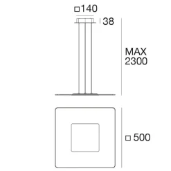 Lampadari Moderni-Linea Light Lampadario moderno aruba led 38w 3000k cromo