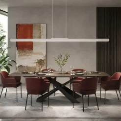 Lampadari Moderni-Selezionato da Mazzolaluce Lampadario moderno barra 151cm bianco led biemissione 54w 3000k