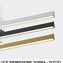 Lampadari Moderni-Selezionato da Mazzolaluce Lampadario moderno barra 151cm bianco led biemissione 54w 3000k
