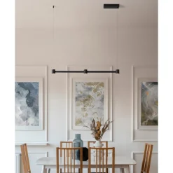 Lampadari Moderni-Selezionato da Mazzolaluce Lampadario moderno barra nero led 21w 3000k per tavolo