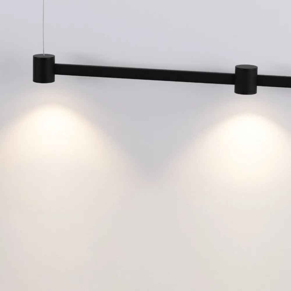 Lampadari Moderni-Selezionato da Mazzolaluce Lampadario moderno barra nero led 21w 3000k per tavolo