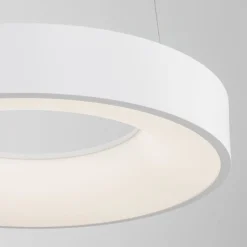 Lampadari Moderni-Selezionato da Mazzolaluce Lampadario moderno bianco cerchio 38cm bianco led 30w 3000k