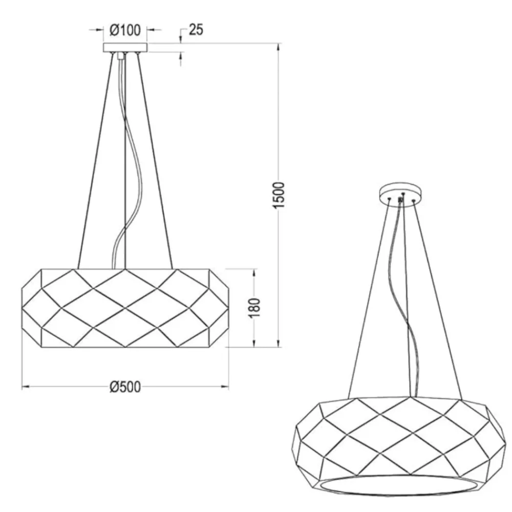 Lampadari Moderni-Selezionato da Mazzolaluce Lampadario moderno bianco design per soggiorno