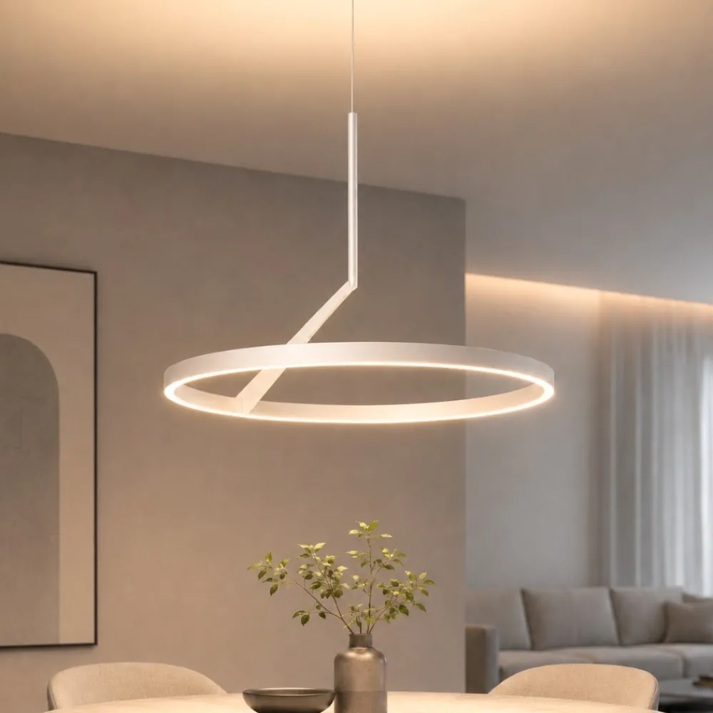 Lampadari Moderni-Vivida International Lampadario moderno bianco led 44w 3000k 4000k vivida meridiana