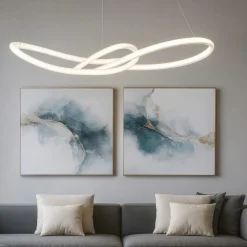 Lampadari Moderni-Selezionato da Mazzolaluce Lampadario moderno bianco led 3000k design