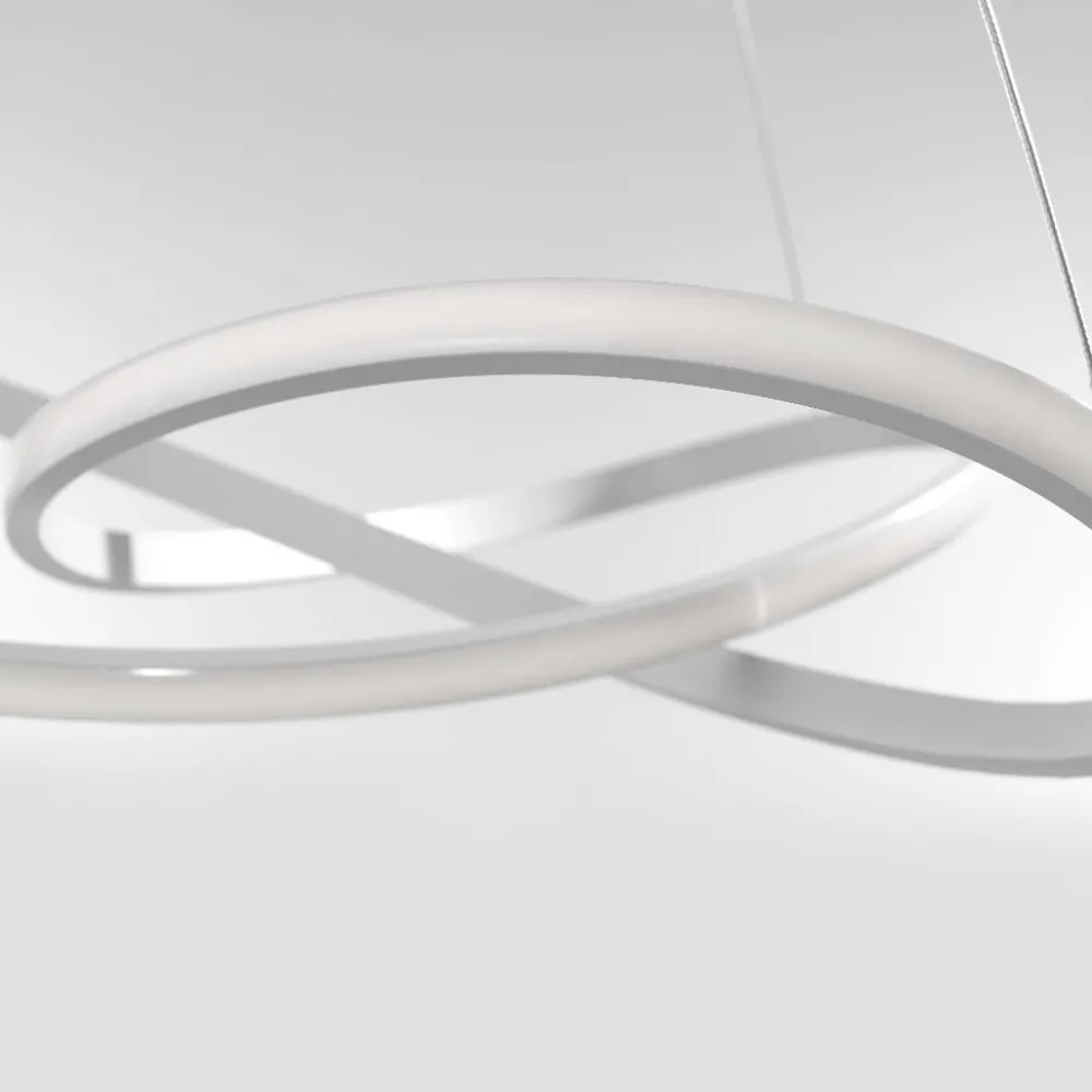 Lampadari Moderni-Selezionato da Mazzolaluce Lampadario moderno bianco led 3000k design