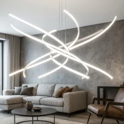Lampadari Moderni-Top Light Lampadario moderno bianco led 88w 3000k tornado