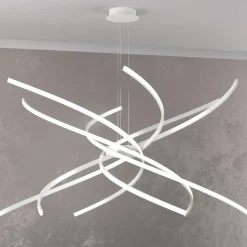 Lampadari Moderni-Top Light Lampadario moderno bianco led 88w 3000k tornado