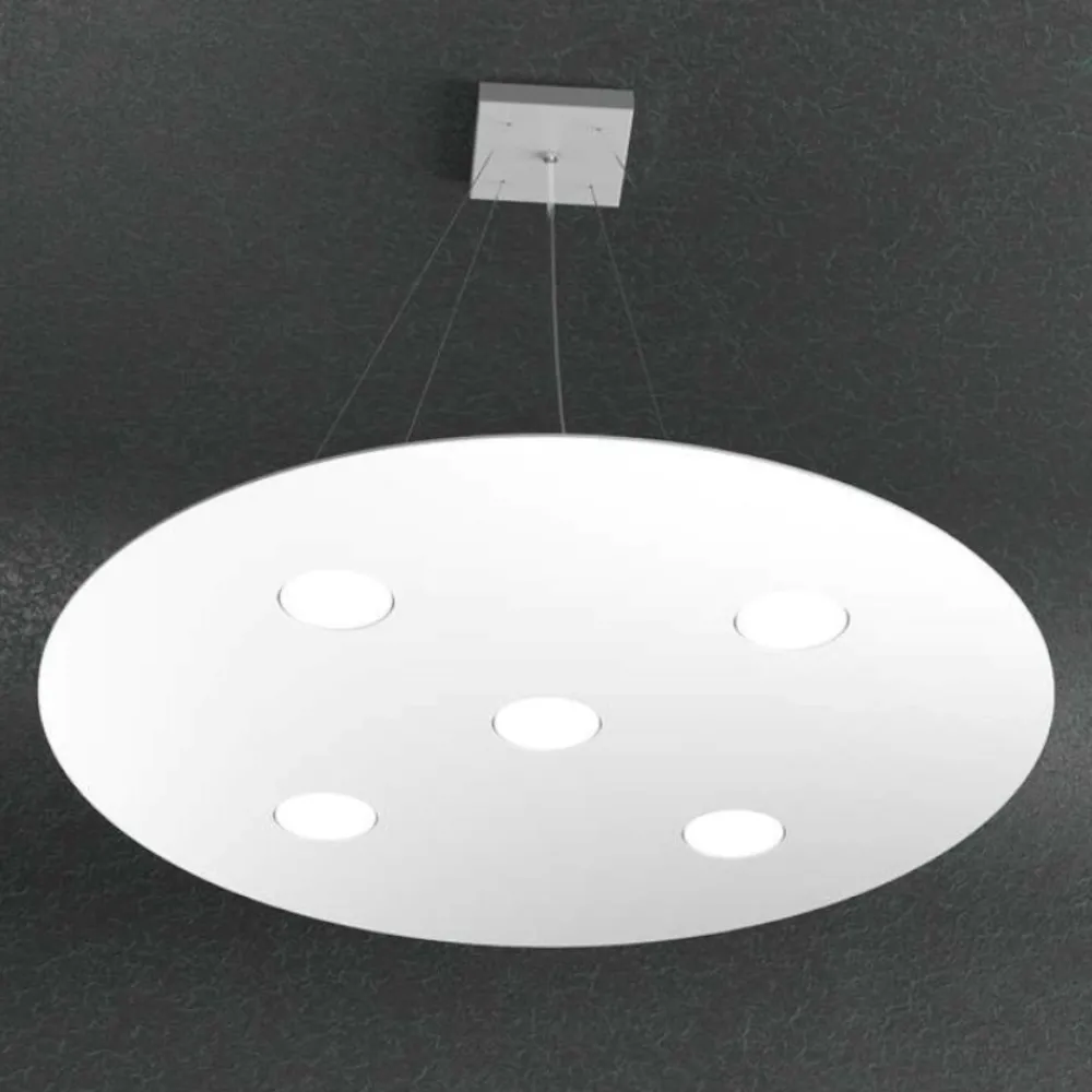 Lampadari Moderni-Top Light Lampadario moderno bianco rotondo toplight cloud