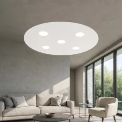 Lampadari Moderni-Top Light Lampadario moderno bianco rotondo toplight cloud