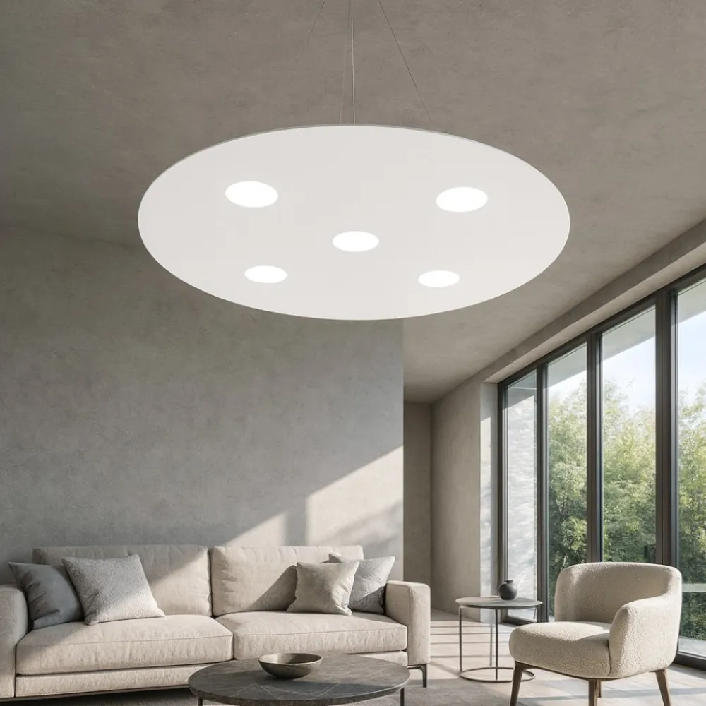 Lampadari Moderni-Top Light Lampadario moderno bianco rotondo toplight cloud