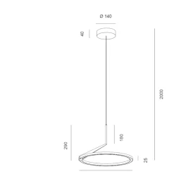 Lampadari Moderni-Vivida International Lampadario moderno bianco vivida meridiana led 17w 3000k 4000k