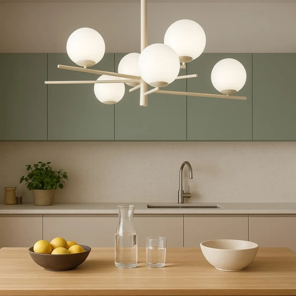 Lampadari Moderni-Top Light Lampadario moderno boomerang tortora